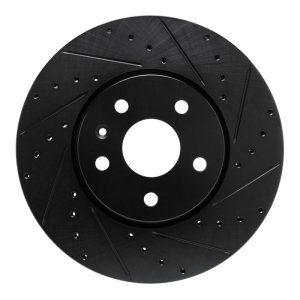 Buick Envision Brake Rotor (1) - Front Right - R1 Concepts - Drilled & Slotted - Black - `19-`25